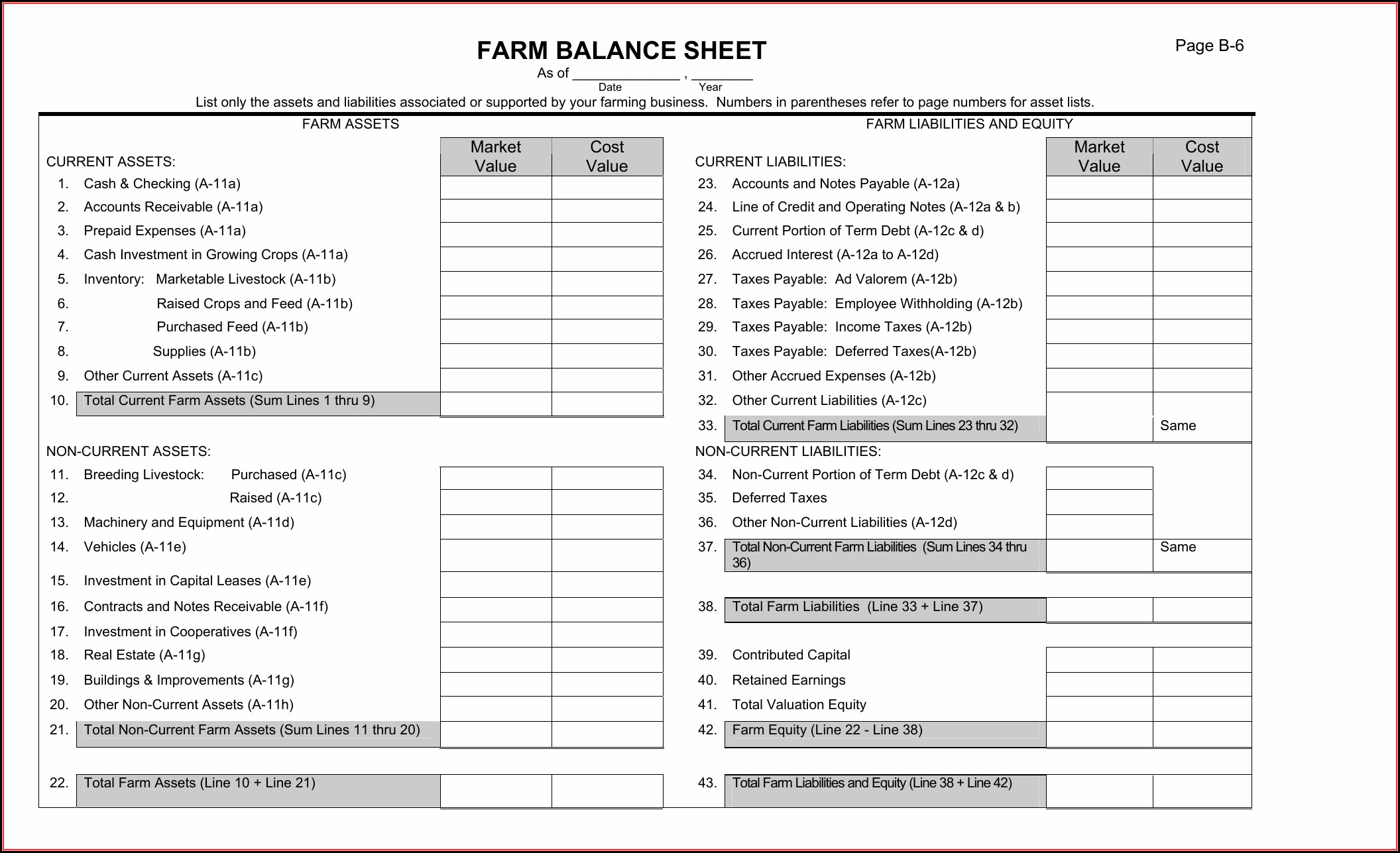 Free Balance Sheet Template Pdf