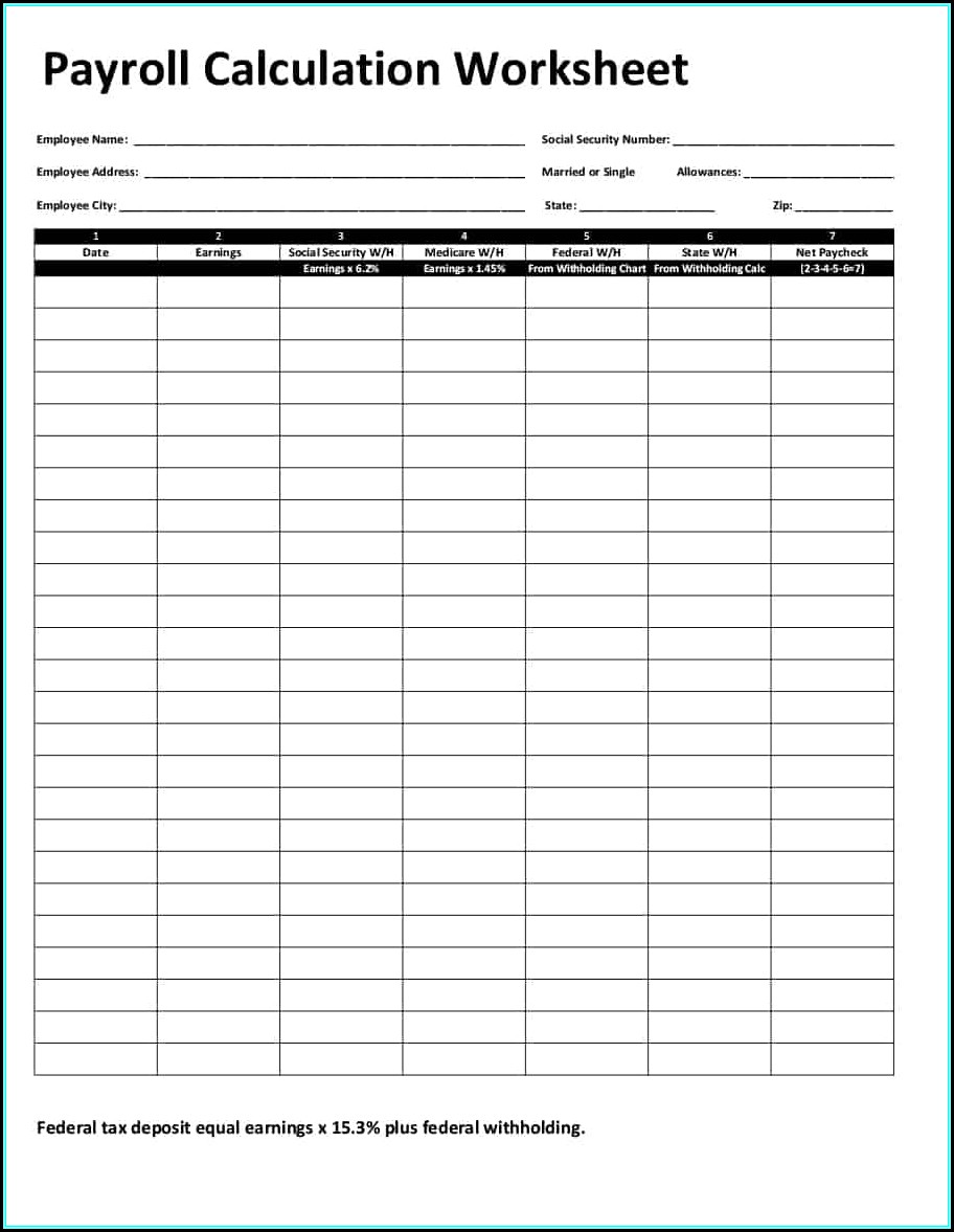 Free Earnings Statement Template Payroll