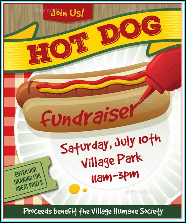 Free Hot Dog Fundraiser Flyer Templates
