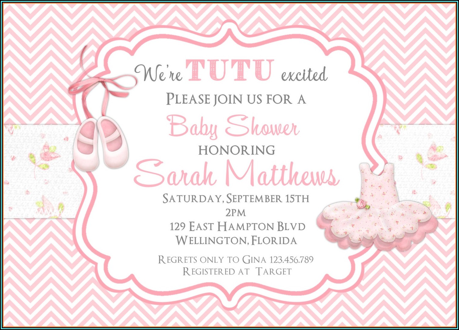 Free Tutu Invitation Template