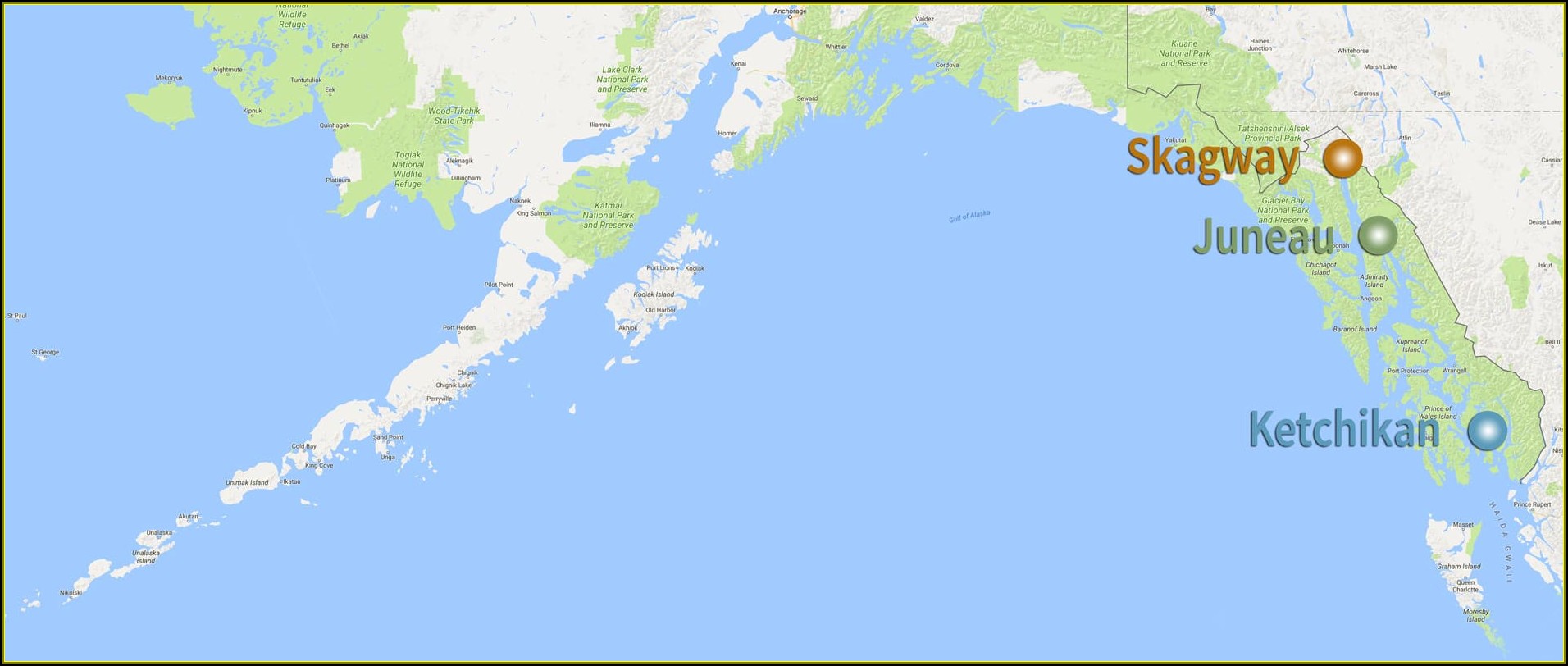 Map Juneau Alaska