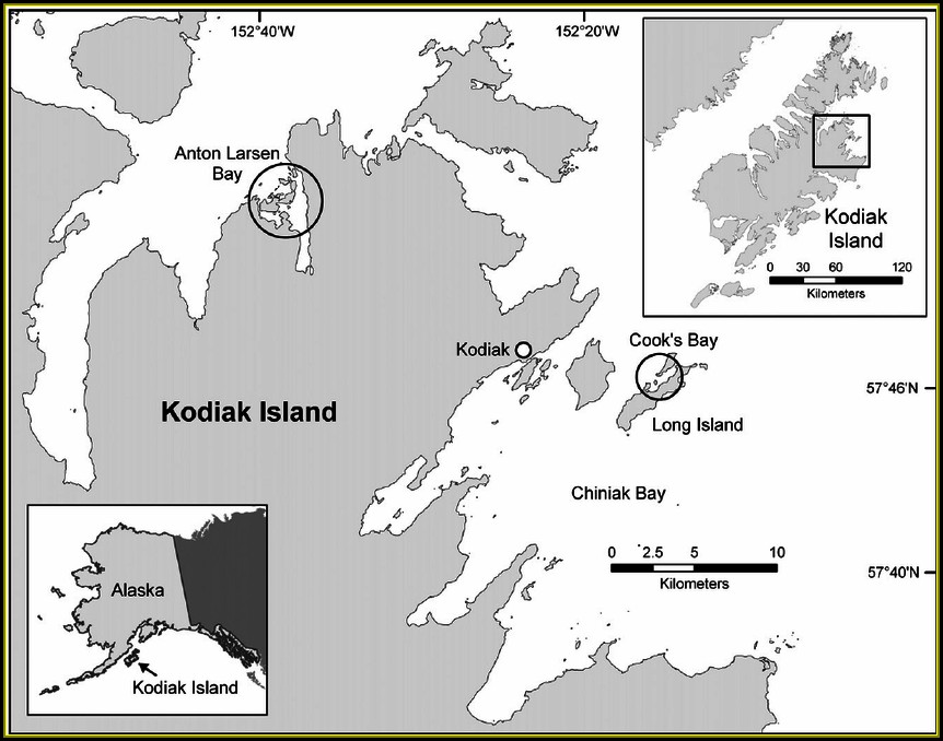 Map Of Alaska Showing Kodiak Island