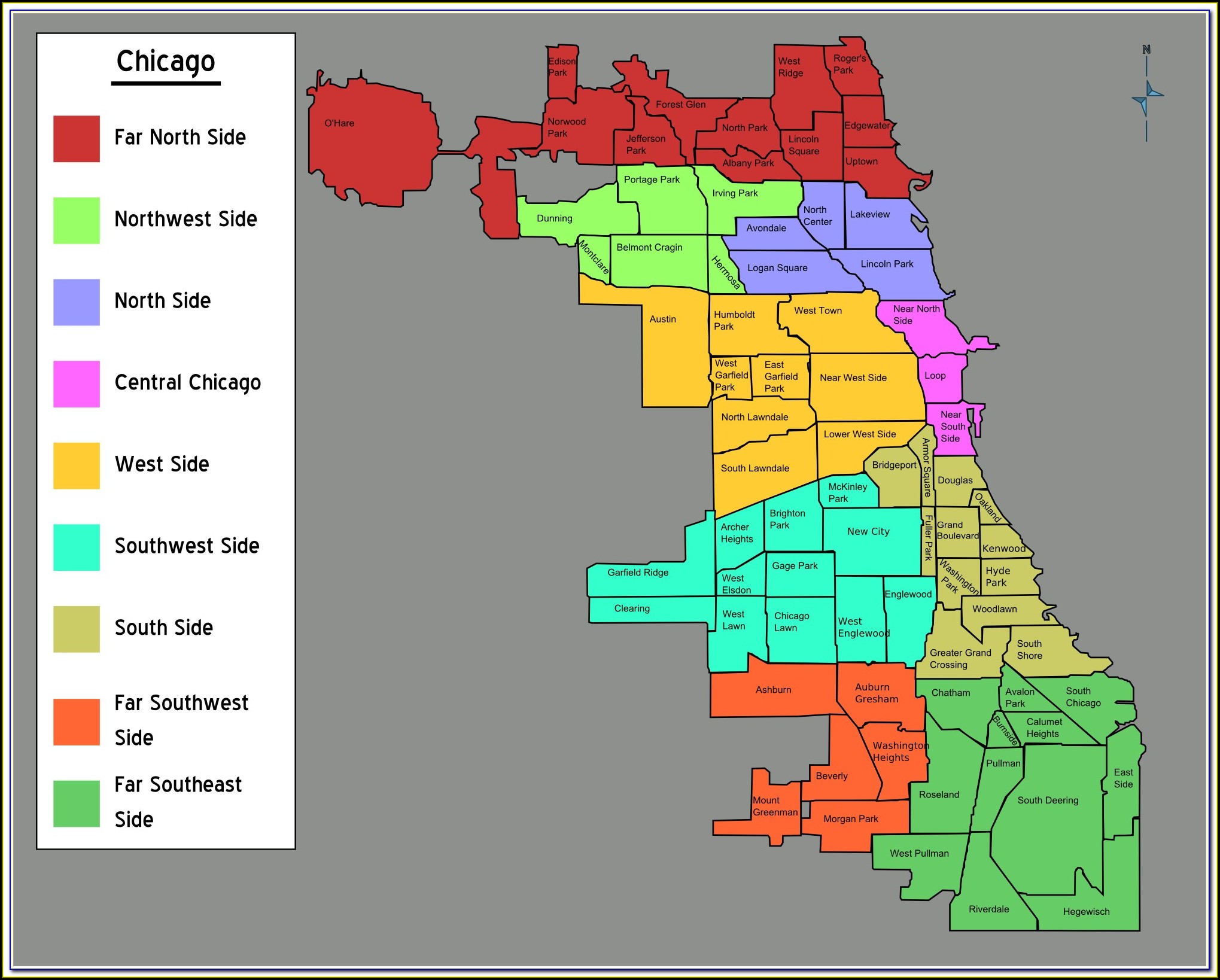 Map Of Chicago Neighborhoods Crime