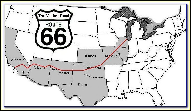 Map Of Historic Route 66 In Oklahoma