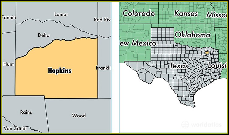 Map Of Hopkins County Tx