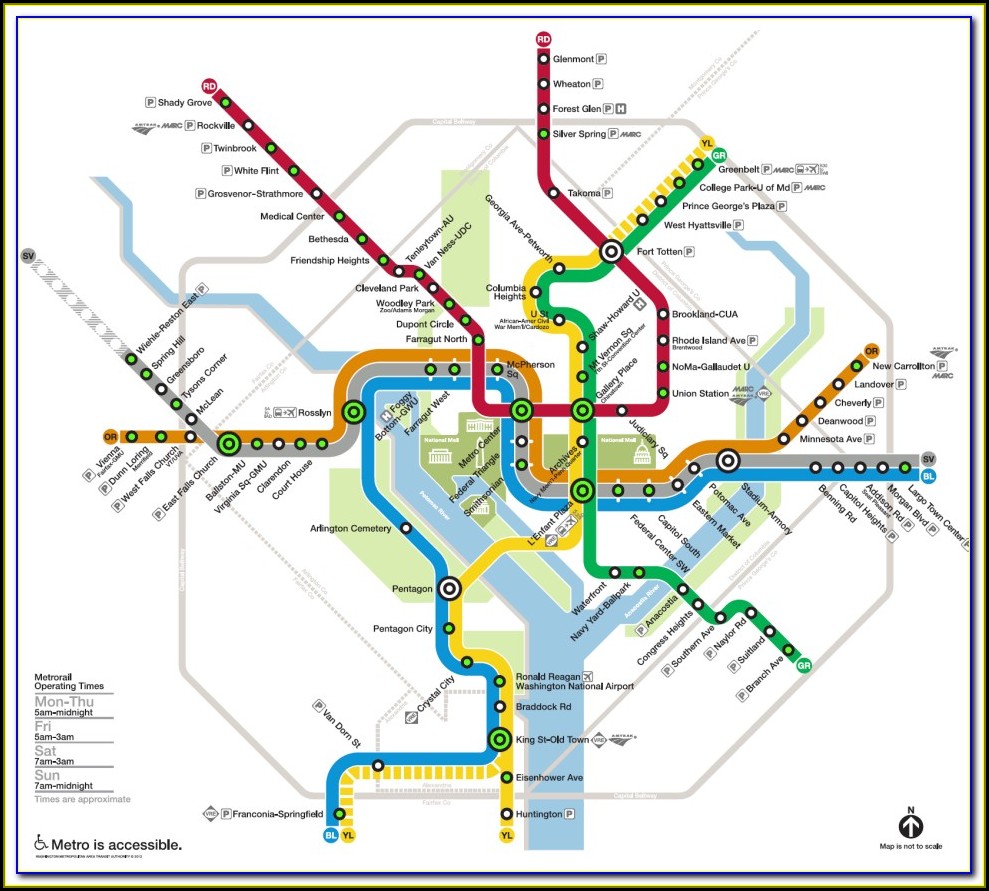 Map Of Metro Stations In Washington Dc