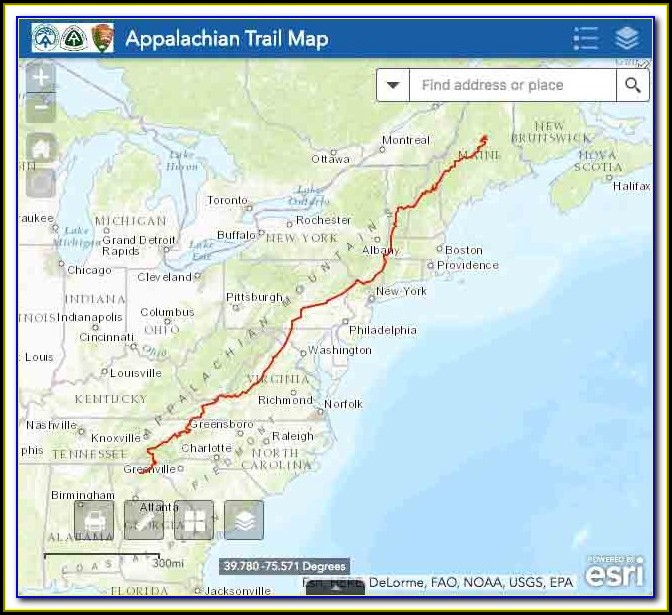 Map Of The Appalachian Trail In Pennsylvania