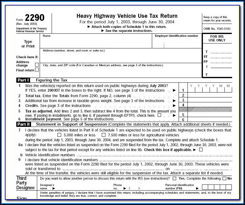 Form 2290 Irs Phone Number