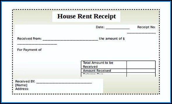 Free House Rent Receipt Format