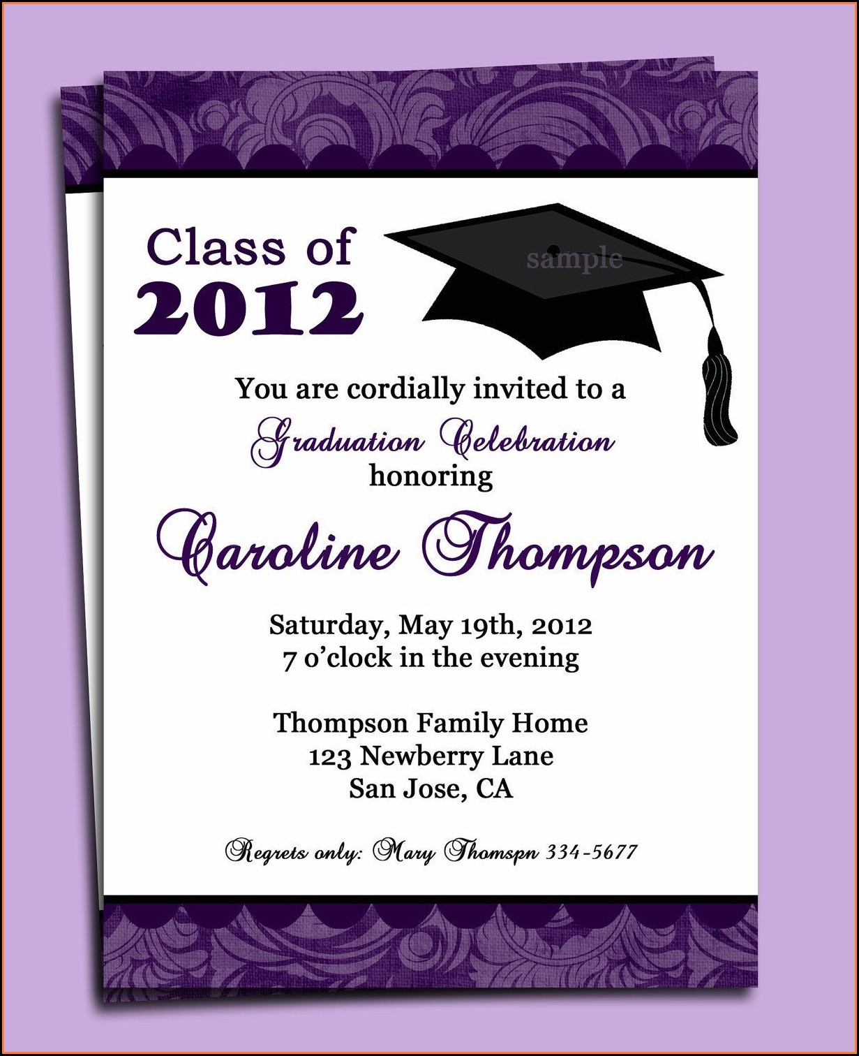 Graduation Invitation Cards Templates