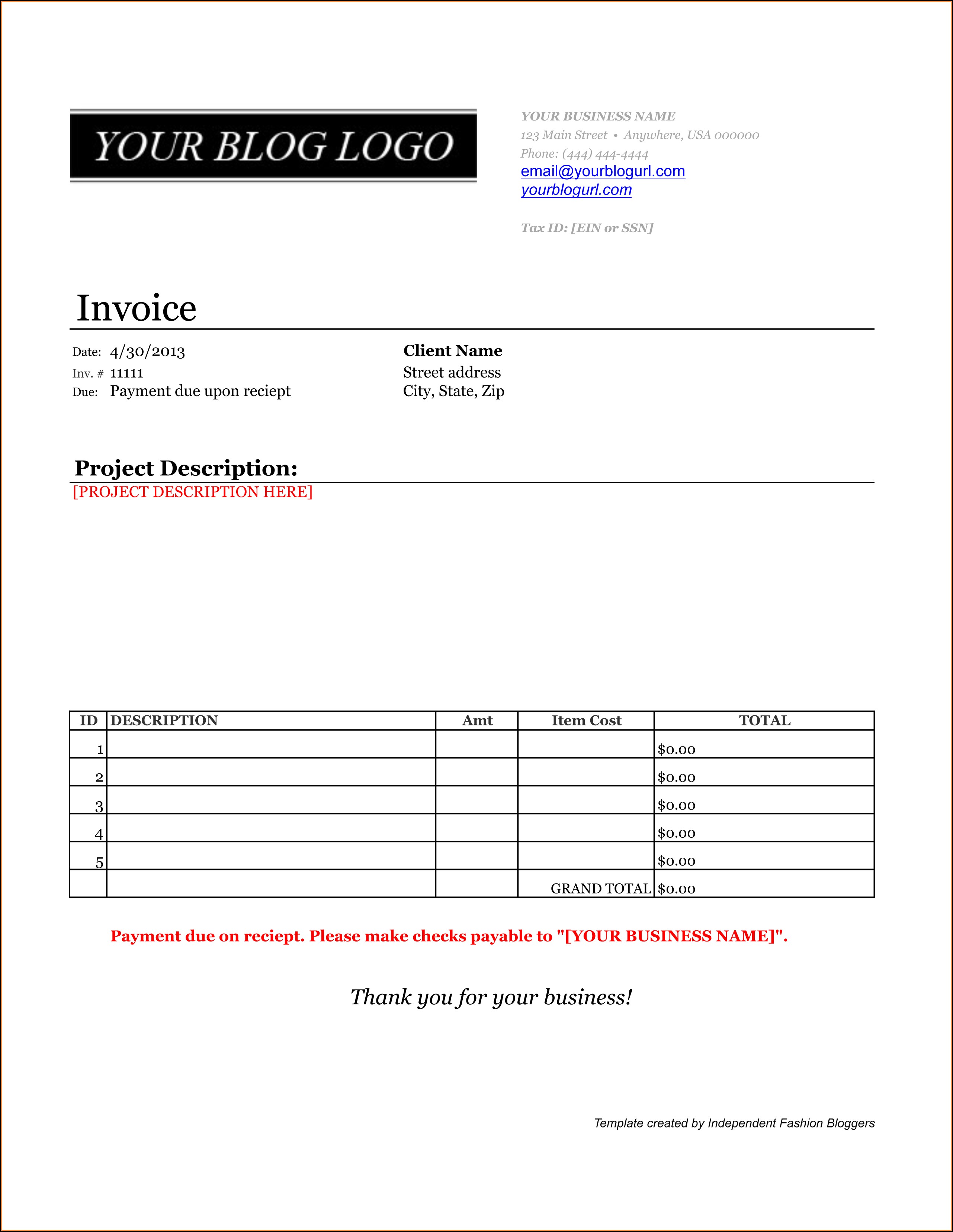 Invoice Paid Template