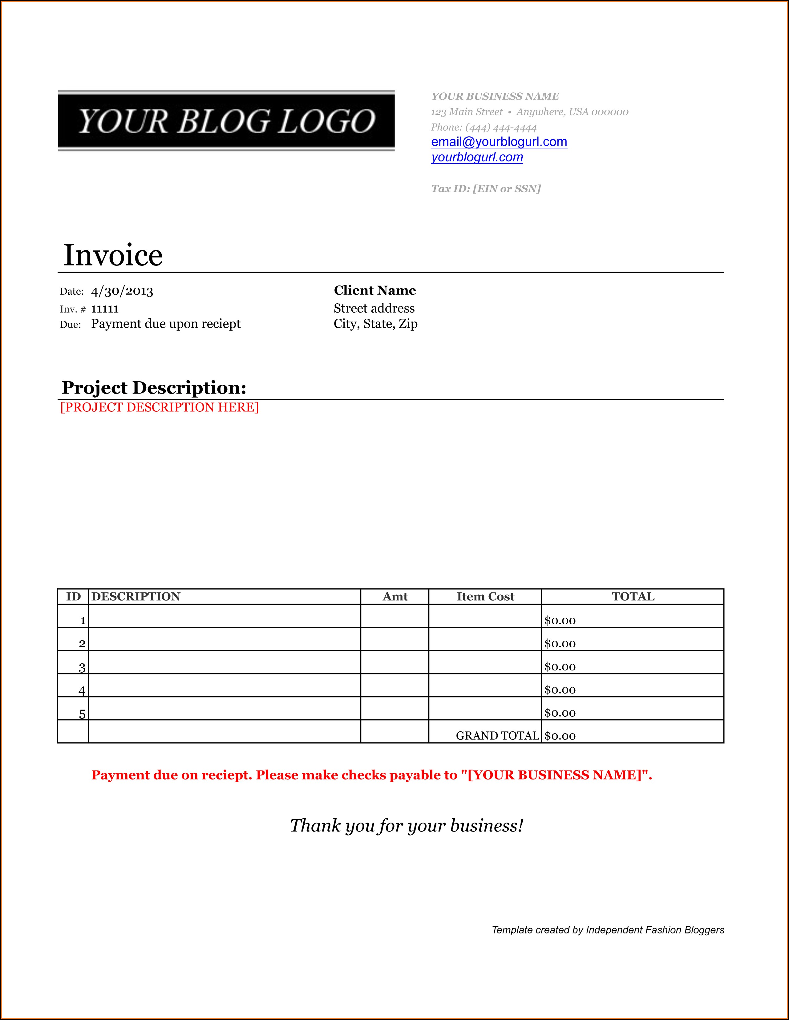 Invoice Paid Template Template 2 Resume Examples a6YnzrEYBg