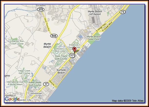 Myrtle Beach Sc Map Of Hotels