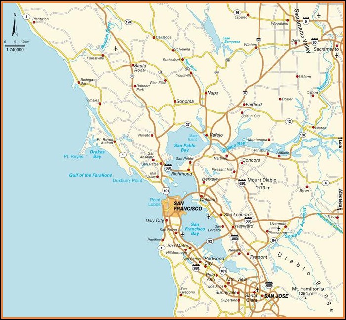 Napa Valley Ca Map California