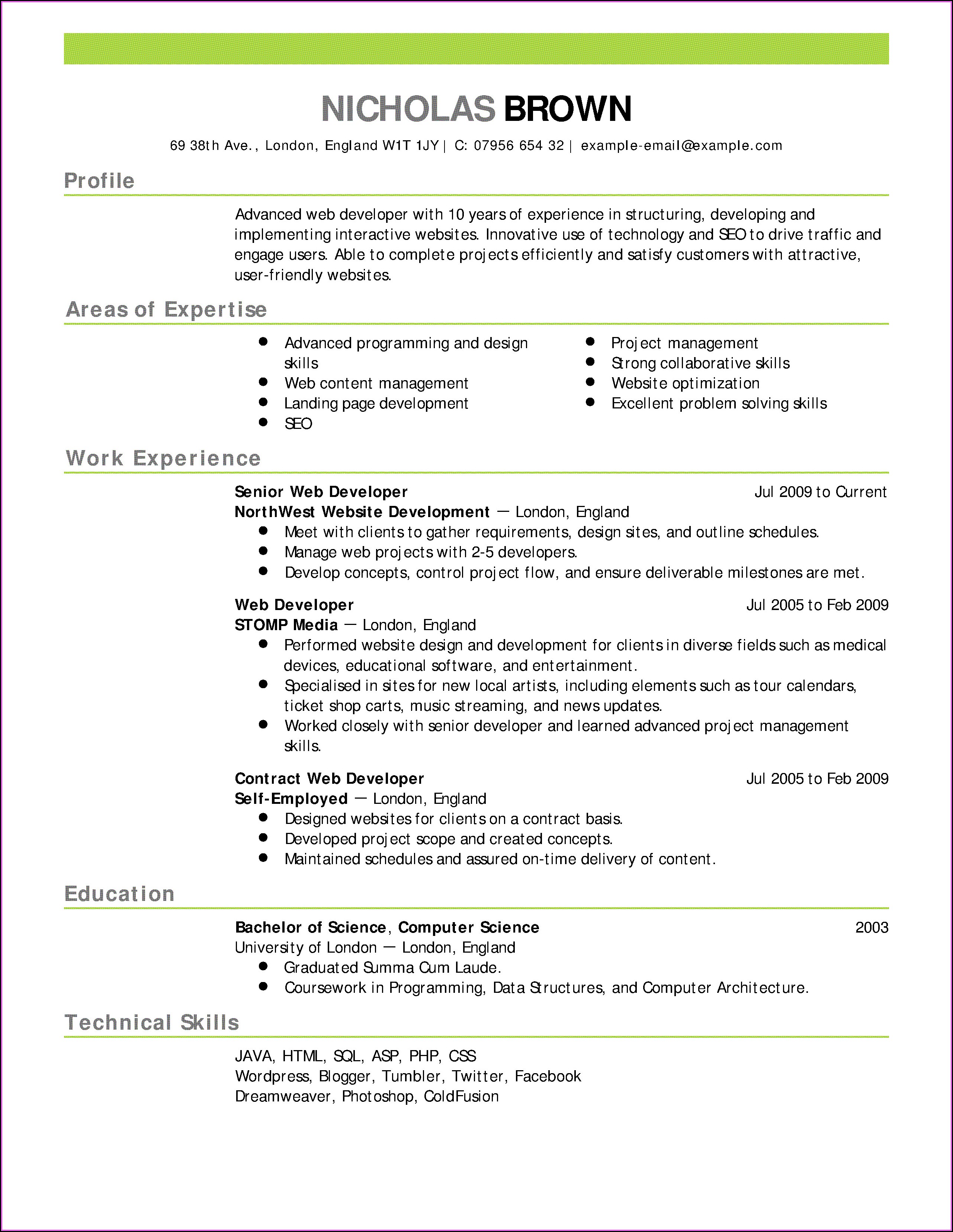 Online Resume Builder For Experienced Free Download