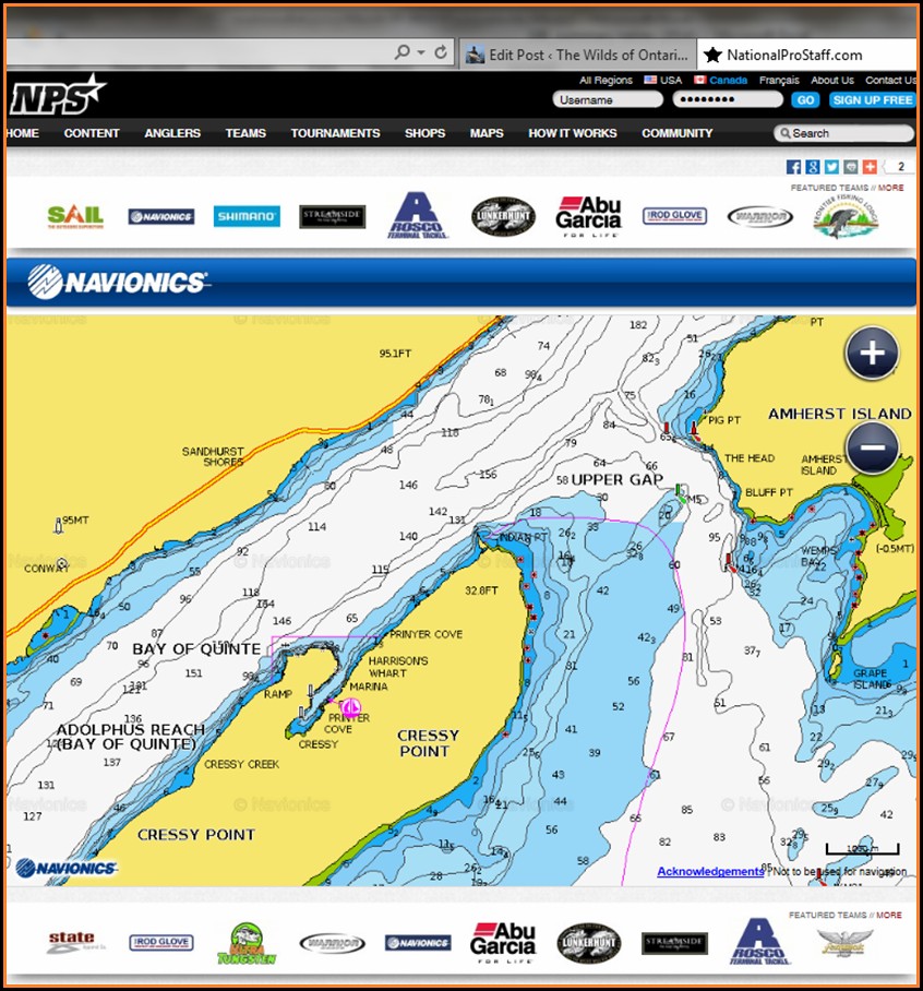 Ontario Lake Depth Maps