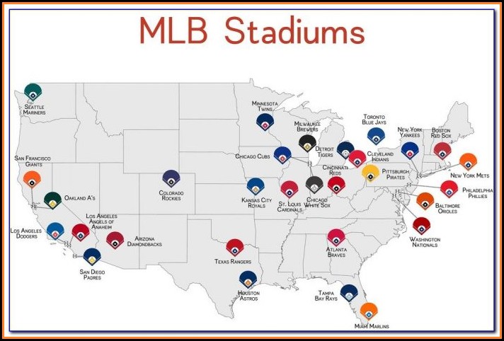 Printable Map Of Mlb Stadiums