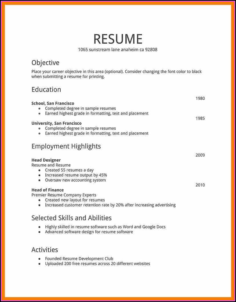 Professionally Done Resumes