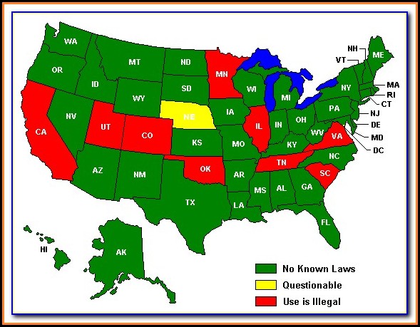 Radar Detector Laws By State Map