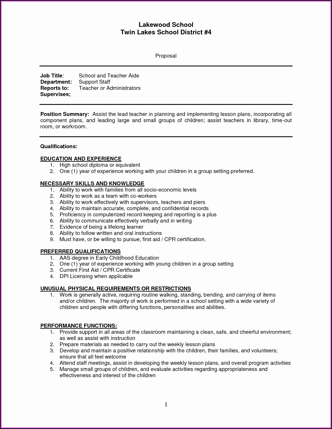 Resume Format For Physiotherapist Job