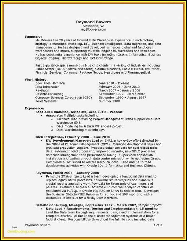 Resume Samples For Banking Sector