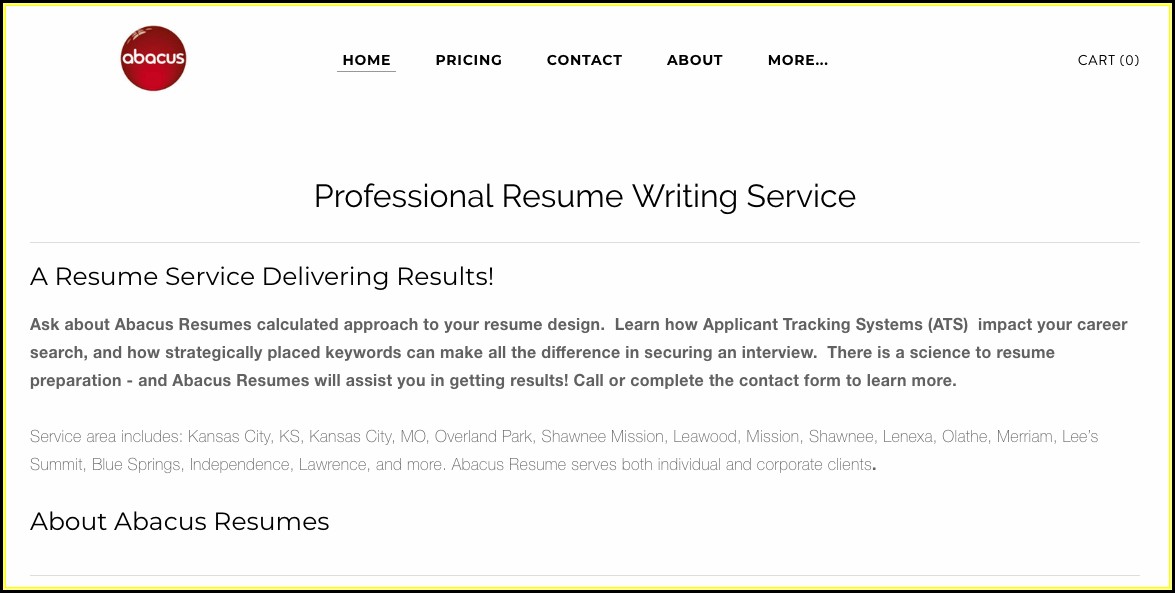 Resume Writing Services Kansas City
