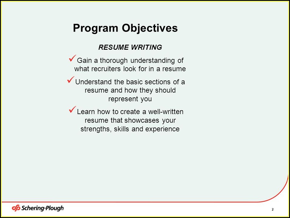 Resume Writing Training Ppt