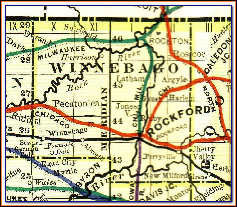 Road Map Of Winnebago County Il