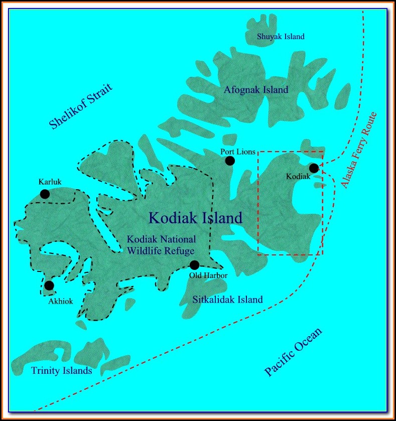 Topo Map Of Kodiak Island