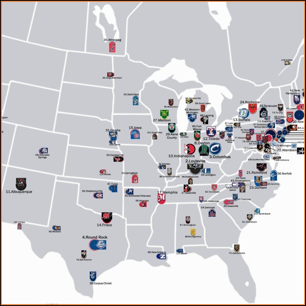 Us Map Of Mlb Ballparks