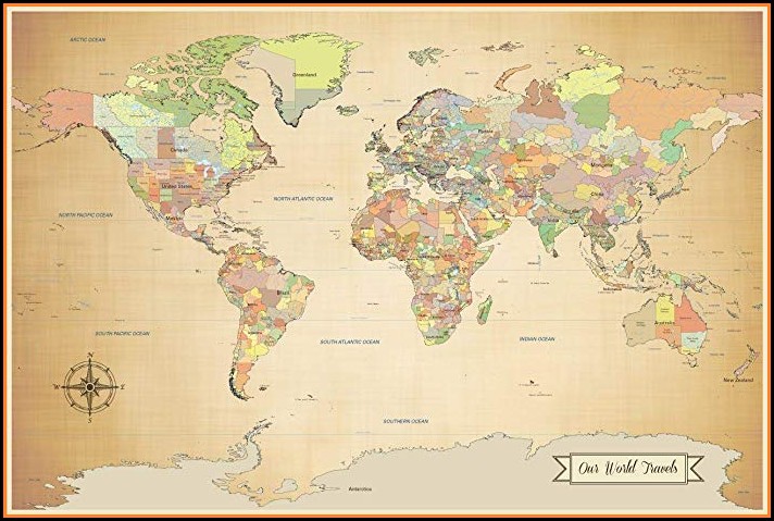 World Travel Map Push Pins Amazon