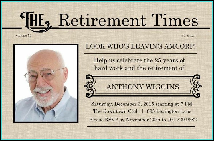 Free Printable Retirement Flyer Template