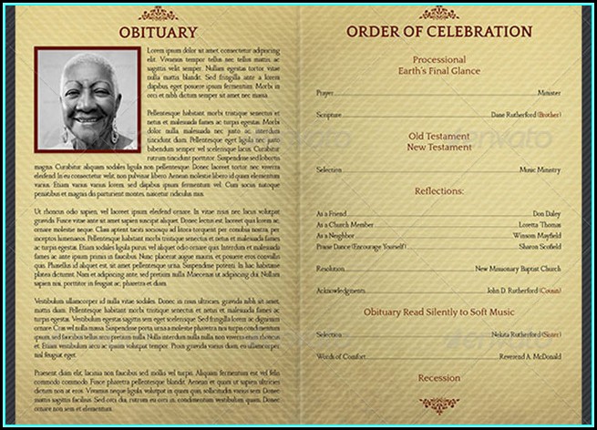 Funeral Home Program Template