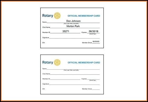 Sports Club Membership Card Template