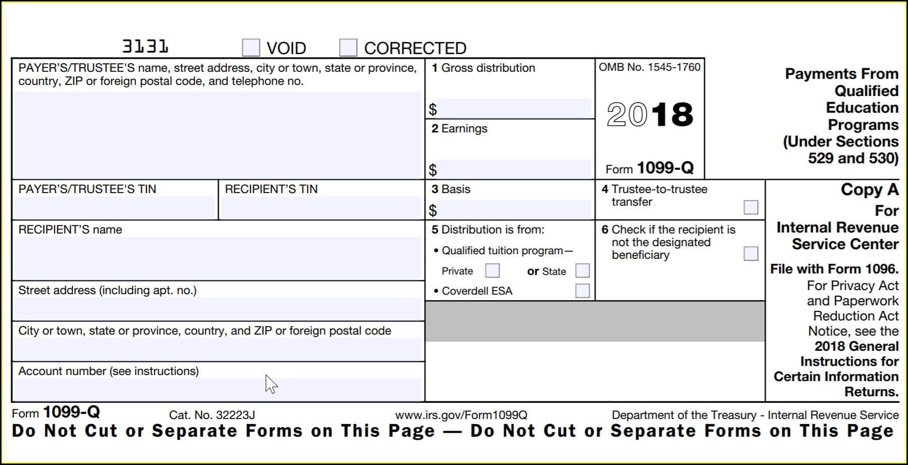 Tax Return Form 1099 Misc