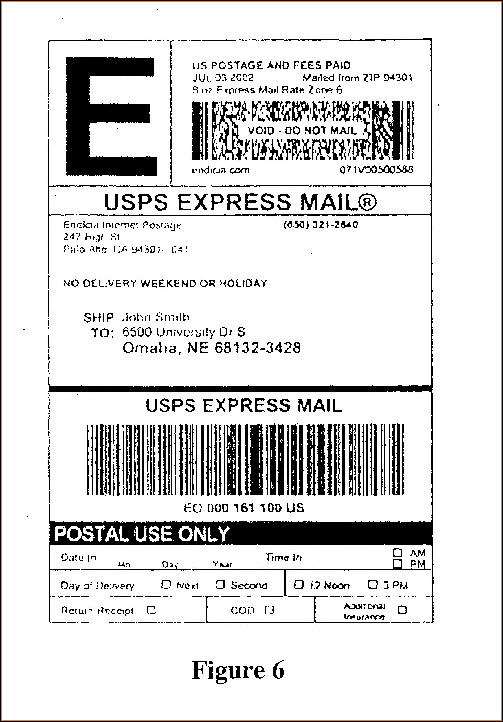 Usps Shipping Label Template Free