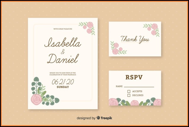 Wedding Card Invitations Template