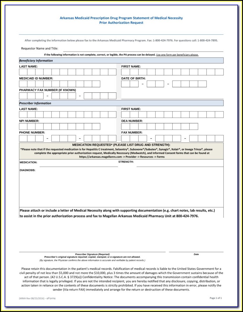 Wellcare Medicare Medication Prior Authorization Form