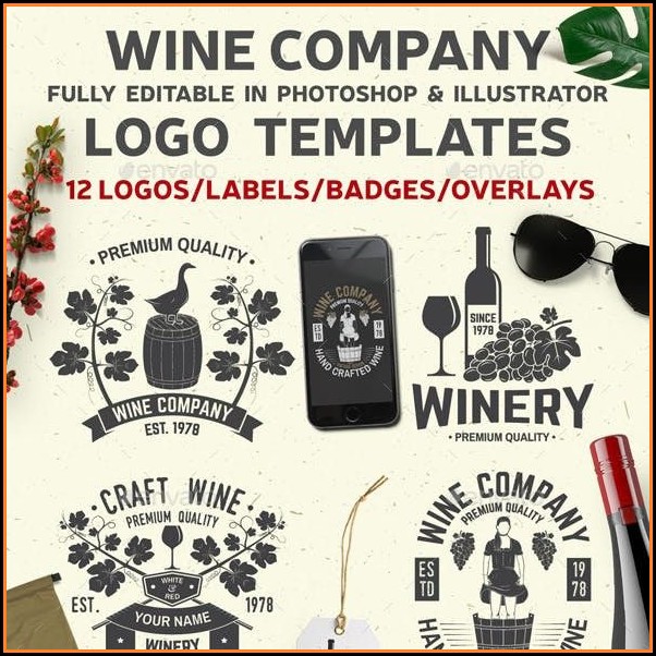 Wine Sticker Templates