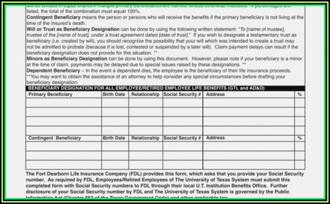 Dearborn National Life Insurance Claim Form