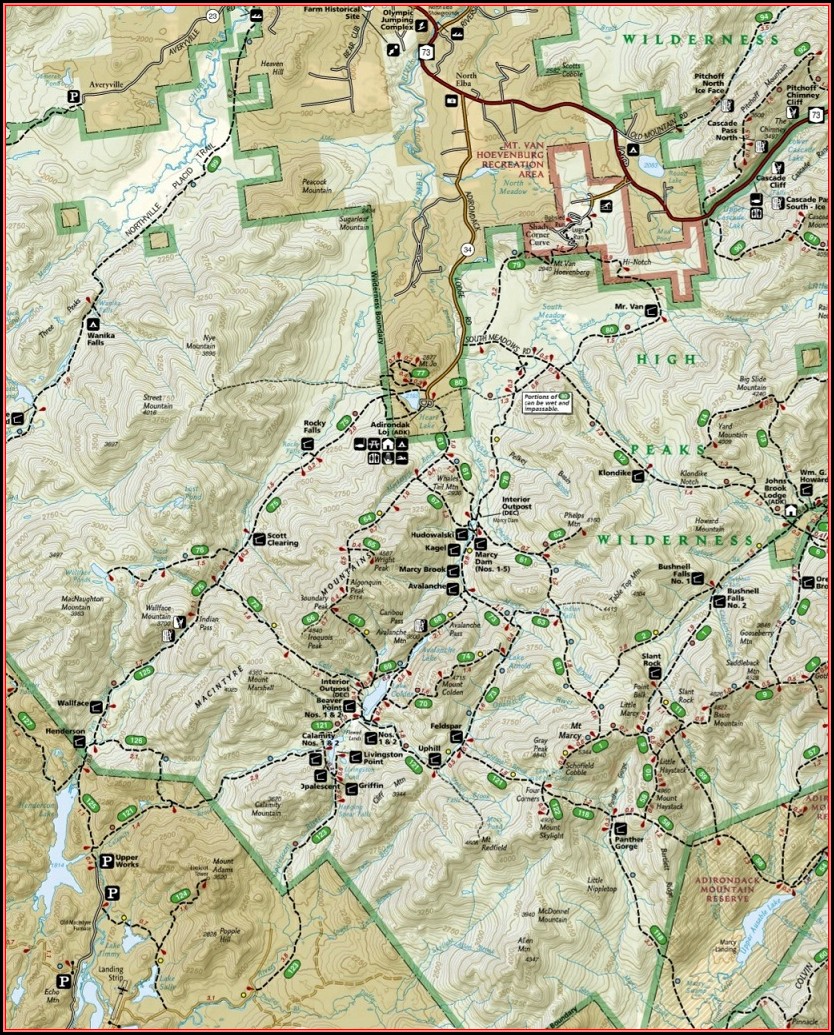 Adirondack 46 High Peaks Trail Maps