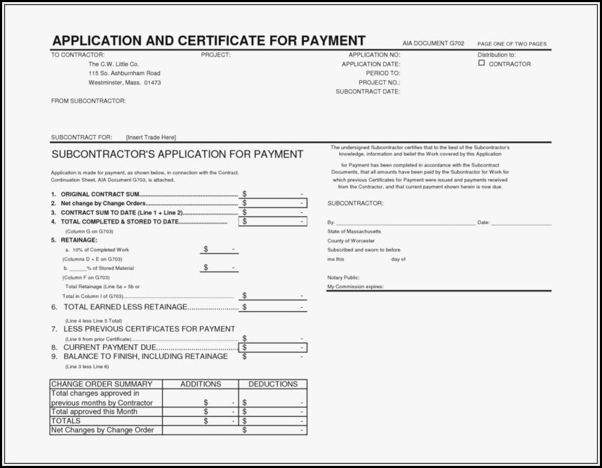 Aia Billing Template