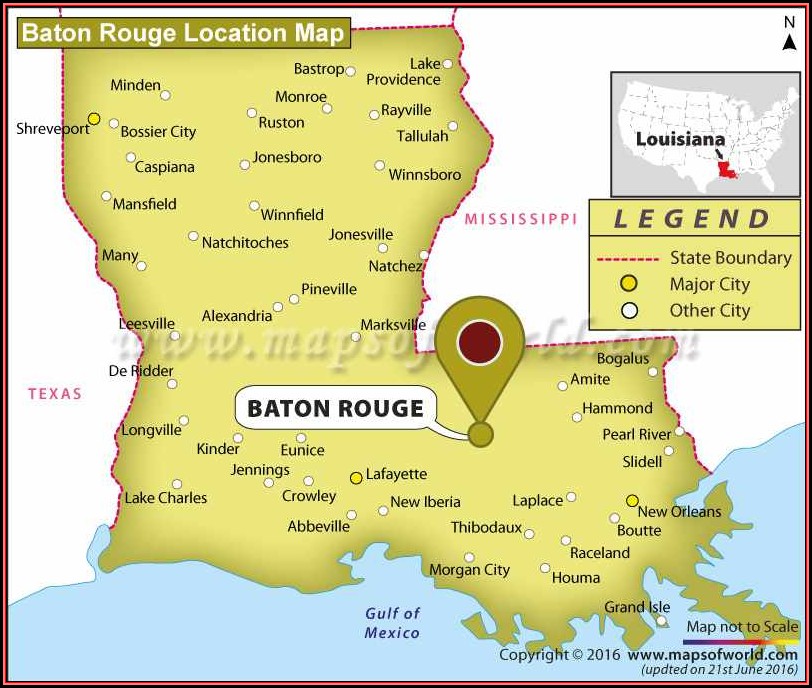 Baton Rouge Real Estate Area Map