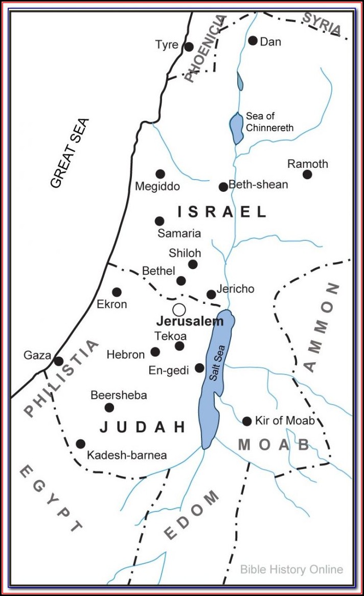 Bible Times Map Of Jerusalem