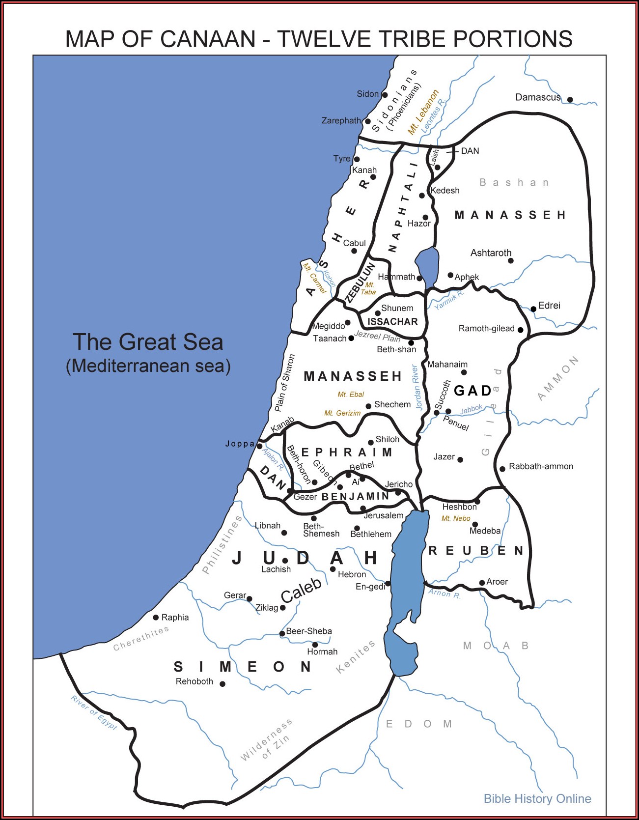 Biblical Map Of Israel