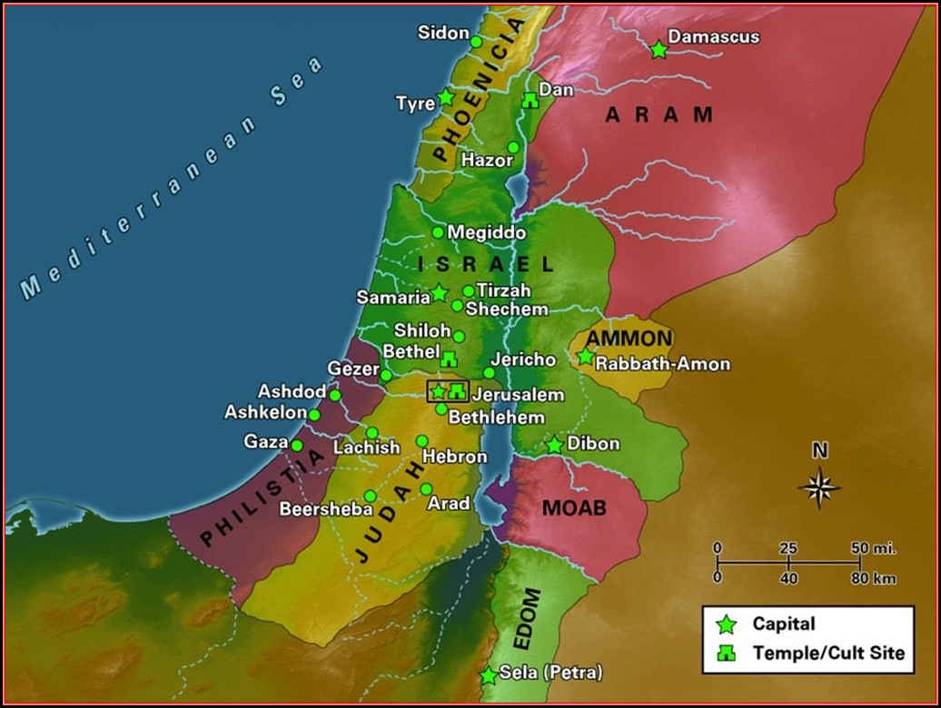 Biblical Maps Of Israel In Old Testament