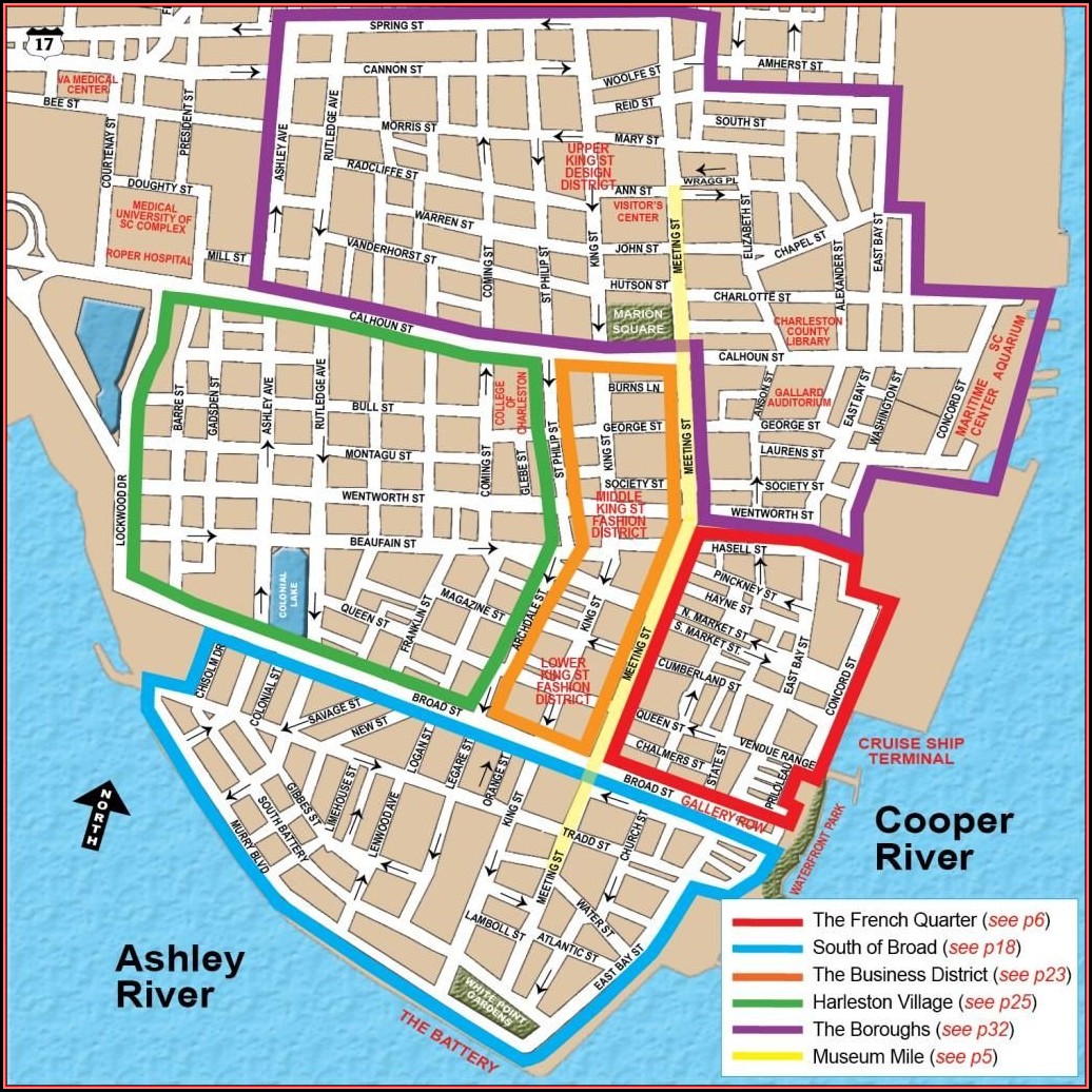 Charleston Historic Sites Map