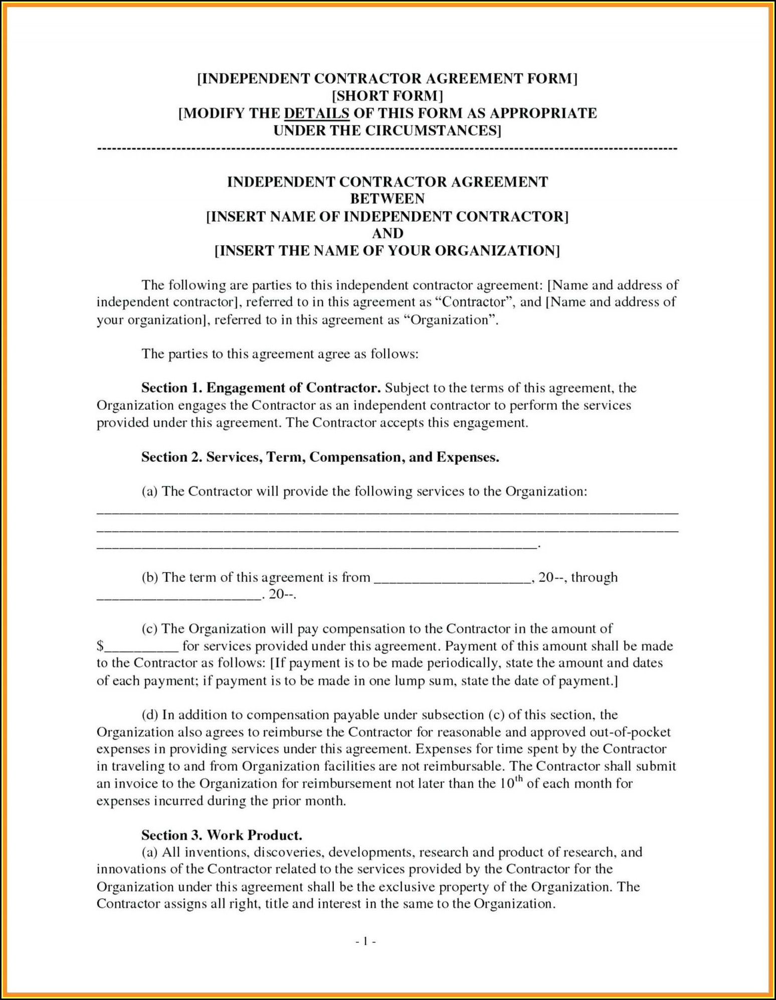 Consulting Agreement Template Ontario