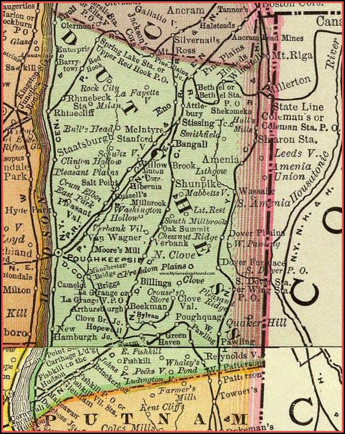 Dutchess County New York Map