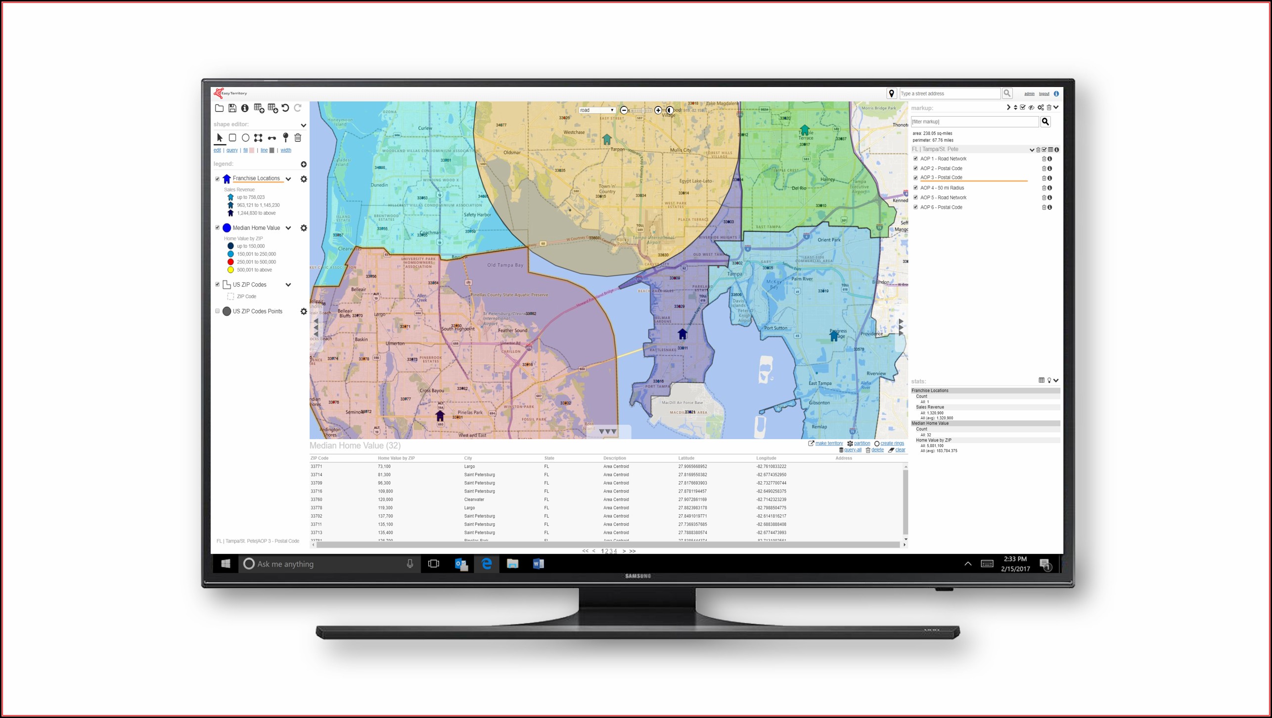 Franchise Territory Mapping Software